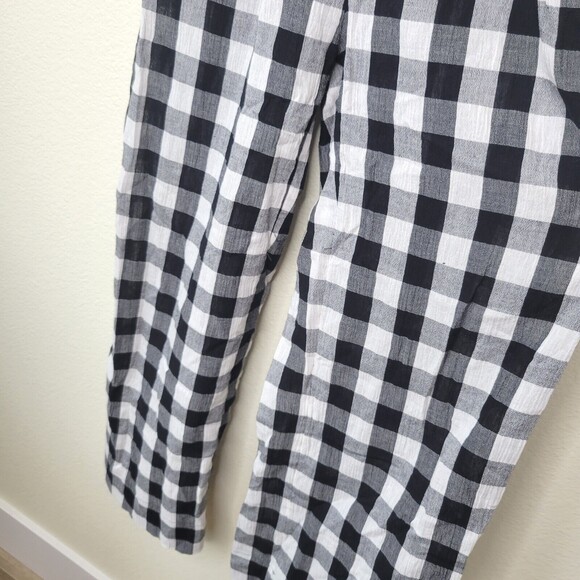 Madewell Cami Wide-Leg Jumpsuit in Gingham Check black and white Size XXS - Picture 4 of 15